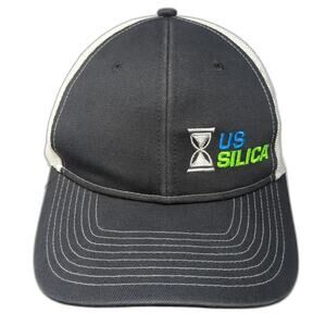 US Silica Snapback Trucker Hat Gray One Size Adjustable Mesh Back Port Authority
